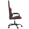 Vidaxl Silla Gaming De Masaje Cuero Sintético Negro Y Rojo