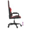 Vidaxl Silla Gaming De Masaje Cuero Sintético Negro Y Rojo