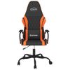 Vidaxl Silla Gaming De Masaje Cuero Sintético Negro Y Naranja