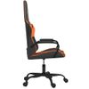 Vidaxl Silla Gaming De Masaje Cuero Sintético Negro Y Naranja