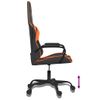 Vidaxl Silla Gaming De Masaje Cuero Sintético Negro Y Naranja