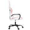 Vidaxl Silla Gaming De Masaje Cuero Sintético Blanco Y Rosa