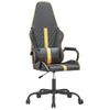 Vidaxl Silla Gaming Con Masaje Cuero Sintético Dorado Y Negro