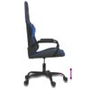 Vidaxl Silla Gaming De Masaje Cuero Sintético Negro Y Azul