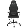 Vidaxl Silla Gaming Con Masaje Cuero Sintético Negro