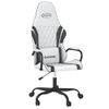 Vidaxl Silla Gaming De Masaje Cuero Sintético Blanco Y Negro