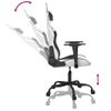 Vidaxl Silla Gaming Cuero Sintético Blanco Y Negro