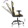 Vidaxl Silla Gaming De Masaje Cuero Sintético Negro Y Dorado