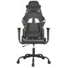 Vidaxl Silla Gaming De Masaje Cuero Sintético Negro Y Camuflaje Multicolor