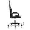 Vidaxl Silla Gaming De Masaje Cuero Sintético Blanco Y Negro