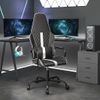 Vidaxl Silla Gaming Cuero Sintético Negro Y Blanco