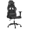 Vidaxl Silla Gaming De Masaje Cuero Sintético Negro Y Gris