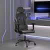 Vidaxl Silla Gaming De Masaje Cuero Sintético Negro Y Gris