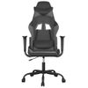 Vidaxl Silla Gaming De Masaje Cuero Sintético Negro Y Gris