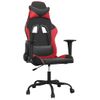 Vidaxl Silla Gaming De Masaje Cuero Sintético Negro Y Rojo