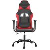 Vidaxl Silla Gaming De Masaje Cuero Sintético Negro Y Rojo