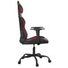 Vidaxl Silla Gaming De Masaje Cuero Sintético Negro Y Rojo Vino Tinto