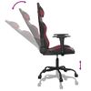 Vidaxl Silla Gaming De Masaje Cuero Sintético Negro Y Rojo Vino Tinto