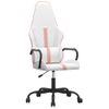 Vidaxl Silla Gaming Con Masaje Cuero Sintético Rosa Y Blanco