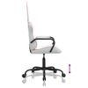 Vidaxl Silla Gaming Con Masaje Cuero Sintético Rosa Y Blanco