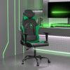 Vidaxl Silla Gaming De Masaje Cuero Sintético Negro Y Verde