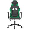 Vidaxl Silla Gaming De Masaje Cuero Sintético Negro Y Verde