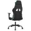 Vidaxl Silla Gaming De Masaje Cuero Sintético Negro Y Verde