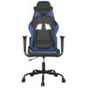 Vidaxl Silla Gaming De Masaje Cuero Sintético Negro Y Azul