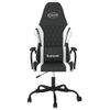 Vidaxl Silla Gaming De Masaje Cuero Sintético Negro Y Blanco