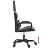 Vidaxl Silla Gaming De Masaje Cuero Sintético Negro Y Blanco