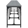 Vidaxl Banco De Comedor Acero Y Tela Gris Claro 248x32x45 Cm