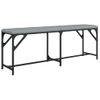 Vidaxl Banco De Comedor Acero Y Tela Gris Claro 124x32x45 Cm