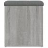 Vidaxl Banco Con Almacenaje Madera Ingeniería Gris Sonoma 42x42x45 Cm