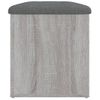 Vidaxl Banco Con Almacenaje Madera Ingeniería Gris Sonoma 82x42x45 Cm