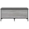 Vidaxl Banco Con Almacenaje Madera Ingeniería Gris Sonoma 102x42x45 Cm