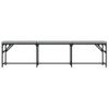 Vidaxl Banco De Comedor Acero Y Tela Gris Claro 186x32x45 Cm