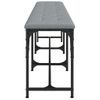 Vidaxl Banco De Comedor Acero Y Tela Gris Claro 186x32x45 Cm