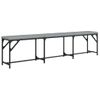 Vidaxl Banco De Comedor Acero Y Tela Gris Claro 186x32x45 Cm