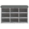 Vidaxl Banco Zapatero Madera De Ingeniería Gris Hormigón 82x32x50 Cm