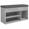 Vidaxl Banco Zapatero Madera De Ingeniería Gris Hormigón 82x32x45,5 Cm