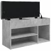 Vidaxl Banco Zapatero Madera De Ingeniería Gris Hormigón 82x32x45,5 Cm