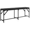 Vidaxl Banco De Comedor Acero Y Cuero Sintético Negro 124x32x45 Cm