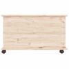 Vidaxl Baúl De Almacenaje Con Ruedas Alta Madera Maciza 73x39,5x44 Cm Marrón