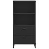 Vidaxl Librería Viken Madera Maciza De Pino Negro 60x35x123 Cm