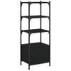 Vidaxl Librería De 3 Estantes Madera Ingeniería Negro 41x30x109,5 Cm