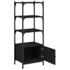 Vidaxl Librería De 3 Estantes Madera Ingeniería Negro 41x30x109,5 Cm