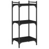 Vidaxl Librería De 3 Estantes Madera De Ingeniería Negro 40x30x86 Cm