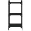 Vidaxl Librería De 3 Estantes Madera De Ingeniería Negro 40x30x86 Cm