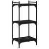 Vidaxl Librería De 3 Estantes Madera De Ingeniería Negro 40x30x86 Cm