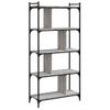 Vidaxl Librería 5 Estantes Madera Ingeniería Gris Sonoma 76x32x158 Cm